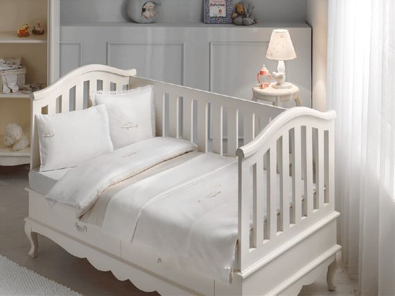 Детское постельное белье HAPPY BEBE бежевый ранфорс deluxe TIVOLYO HOME Турция