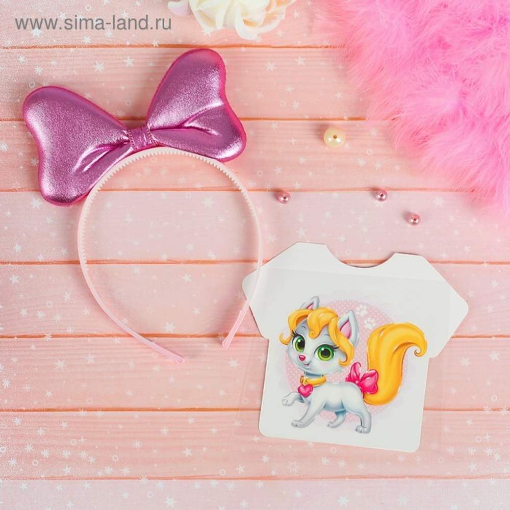 Карнавальный костюм "Кошечка Леся" ободок, термонаклейка