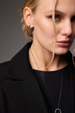 Серьги конго Heart Black