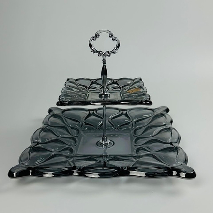 Lenardi 588-724 Двухъярусная этажерка в под.уп.(х6)Стекло