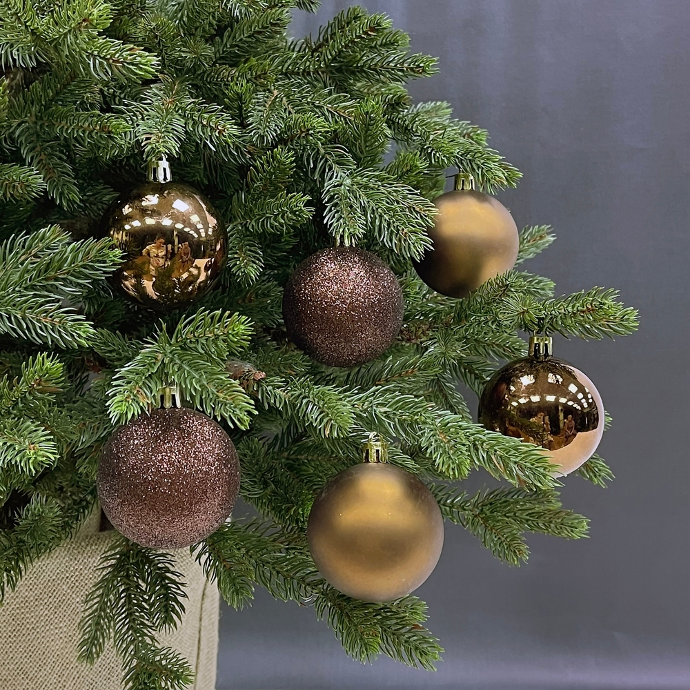 Набор шаров 10шт 6см House of Seasons коричневый в тубусе