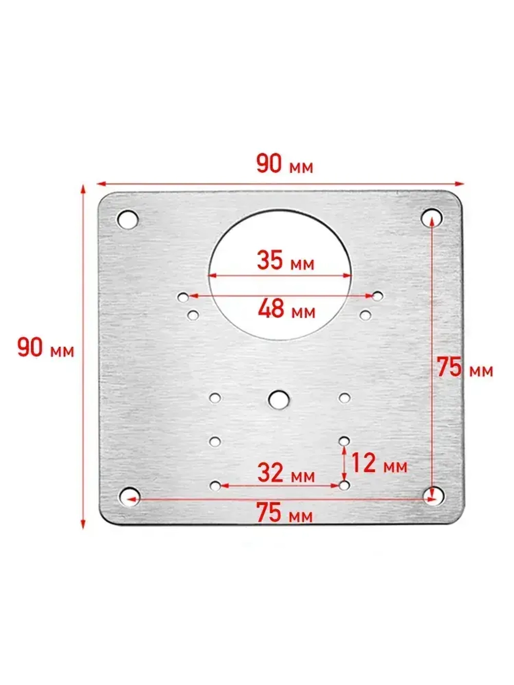 Пластина для ремонта петли мебельной, ремкомплект, 4 шт.