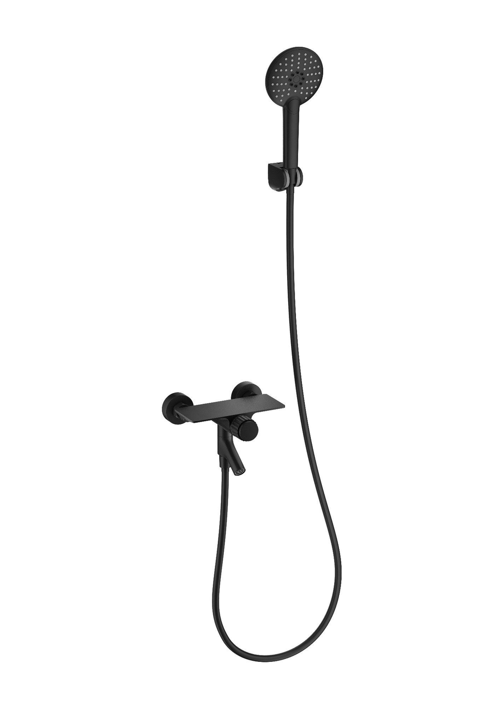 Смеситель для ванны с душем WONZON & WOGHAND CLICK, Черный матовый (WW-FE05L221-MB)