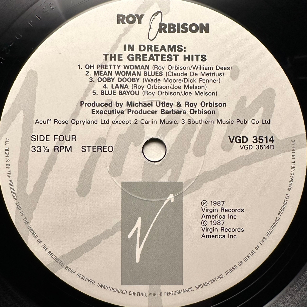 Roy Orbison - In Dreams: The Greatest Hits 2LP (Англия 1987г.)