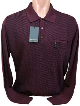 KING WOOL (Турция) из шерсти джемпер "POLO" Размеры (54-64)