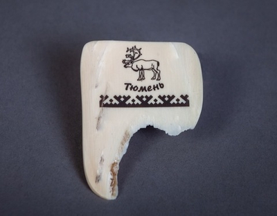 Магнит из бивня мамонта "Северный Олень"