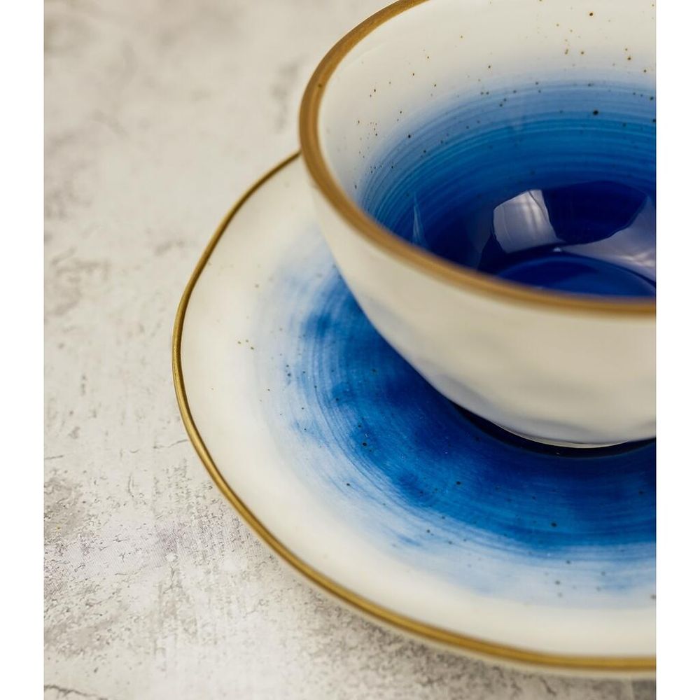 Чайная пара 240 мл d 10 см h5 см голубая фарфор "The   Eco" P.L. Proff Cuisine [1]