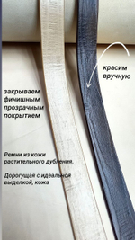 Ремень из кожи растительного дубления