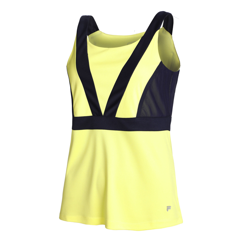 Женская теннисная майка Fila Elisa Tank Top Women - Yellow, Dark Blue