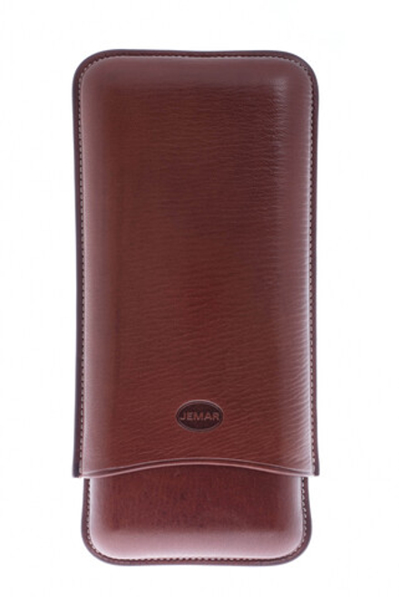 Чехол Jemar на 3 сигары (диаметром до 28 мм), натуральная кожа