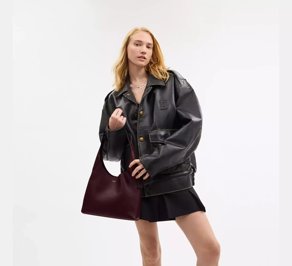 COACH СУМКА ЧЕРЕЗ ПЛЕЧО BROOKLYN 28, БОРДОВЫЙ