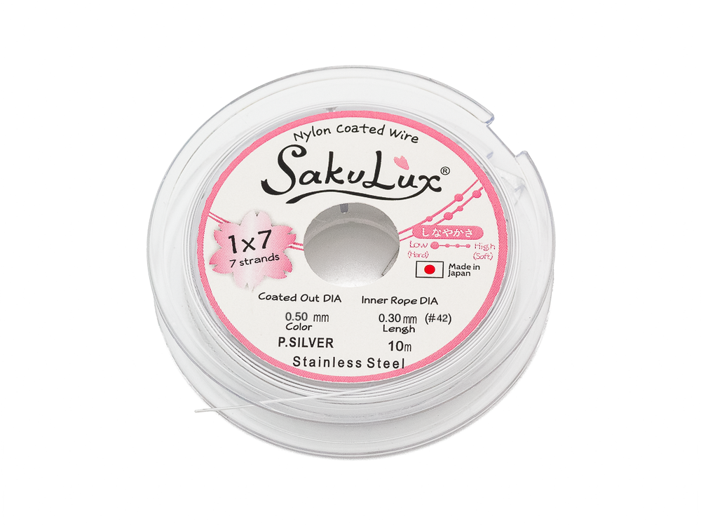 Тросик ювелирный 0,50мм, P.Silver &quot;SakuLux&quot;