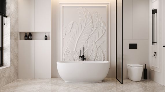 Ванна из искусственного камня ABBER Stein AS9641-1.4 белая матовая