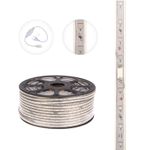 Лента светодиодная 220В, SMD2835, 4,8Вт/м, 60 LED/м, Красный, 10х7мм, 100м, с кабелем питания, IP67