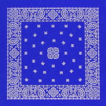Бандана васильковая с белым мелким огурцом (133)