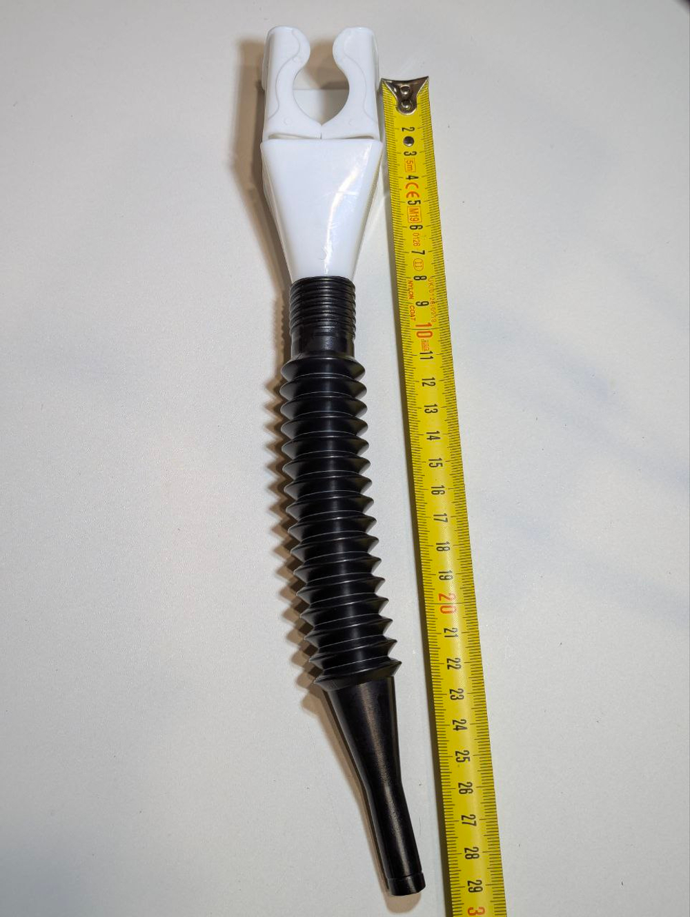 Насадка непроливайка с гибким наконечником воронка заправочная складная для масла и топлива (Белая)