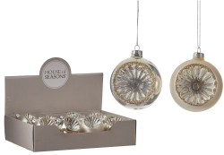 Набор елочных шаров 12шт 8см House of Seasons золото/серебро в ассортименте 2 вида