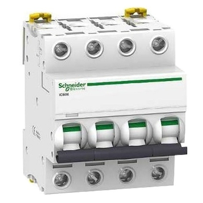 Автоматический выключатель Schneider Electric Acti 9 iC60N 4П 10A 6кА C (автомат электрический) A9F79410
