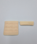 Застёжка для бюстгальтера на 3 крючка бежевая 57 мм (Pantone 13-1010 TPX)