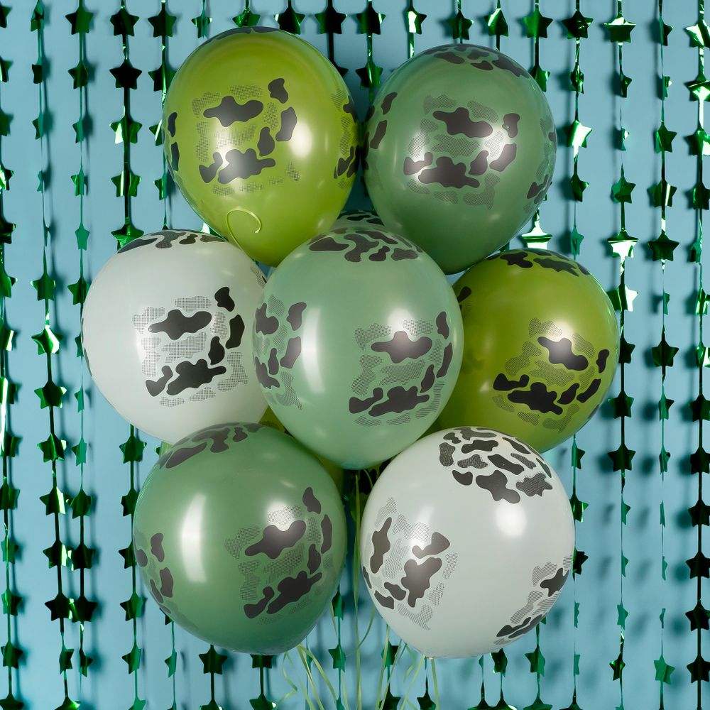 Шар (12''/30 см) Камуфляж, Ассорти, пастель, 5 ст, 25 шт.