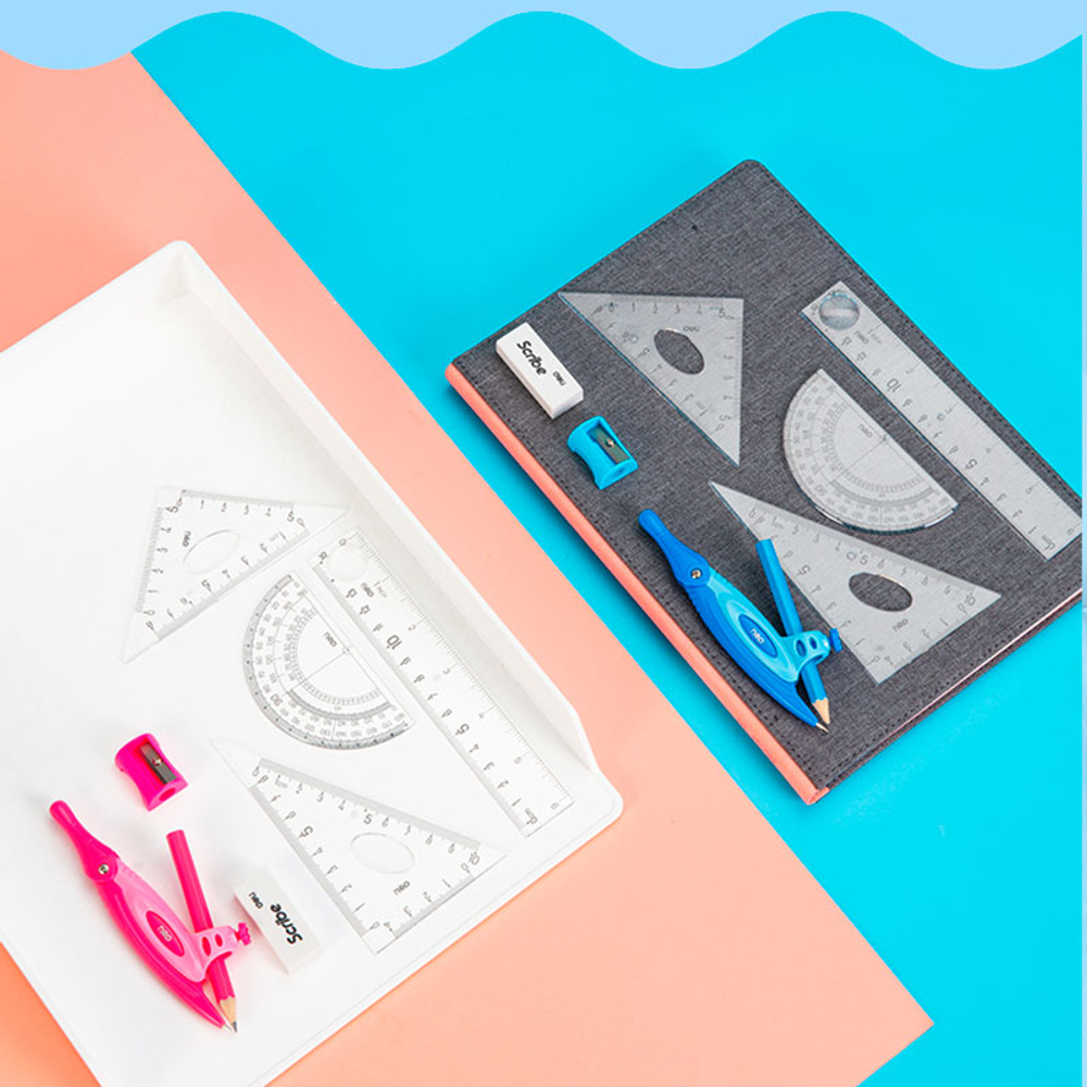 Готовальня Deli "Peoneer",  8 предметов, 128х221х17 мм, европодвес