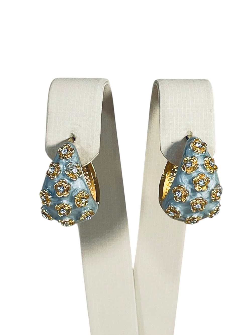 Серьги конго с эмалью