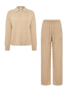 Костюм из кашемира и шерсти мериноса, Бежевый