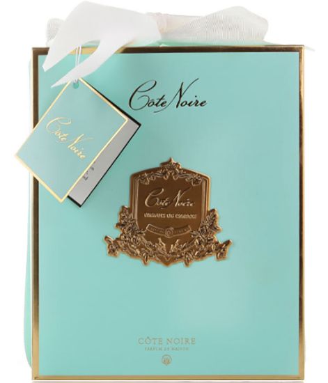 Лайм, большая бирюзовая свеча Арт-деко с кисточкой, Cote Noire