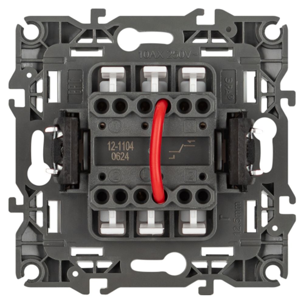 Выключатель ЭРА Серия 12 12-1104-16 двойной, 10АХ-250В, титан