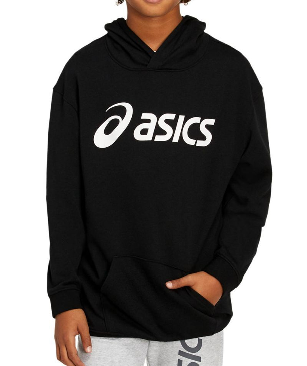 Кофта для мальчика теннисная Asics Big OTH Hoodie - performance black/brilliant white