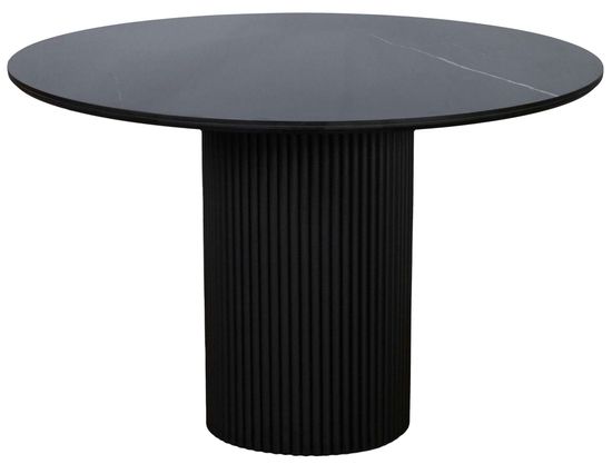 Стол DUBAI 110 Portrait Black gloss / black velvet