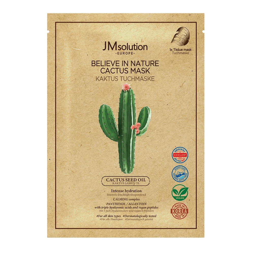 Тканевая маска с экстрактом кактуса JMSOLUTION Europe Believe In Nature Cactus Mask