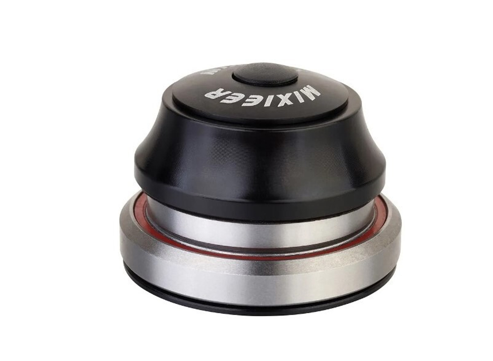 Рулевая колонка MIXIEER, 1-1/8"-1.5", безрезьбовая, IS 41.8 / 28.6  IS 39.8/30 0, подшипники 52 x 45°x 45°+52 X 45°X 45°, с якорем, высота 18.5мм, черная (50)