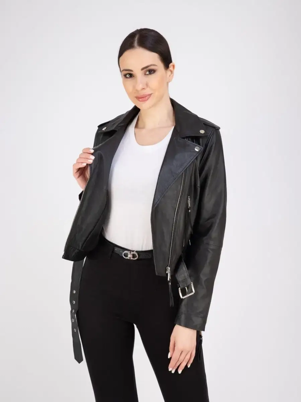 Косуха кожаная из натуральной кожи Турция