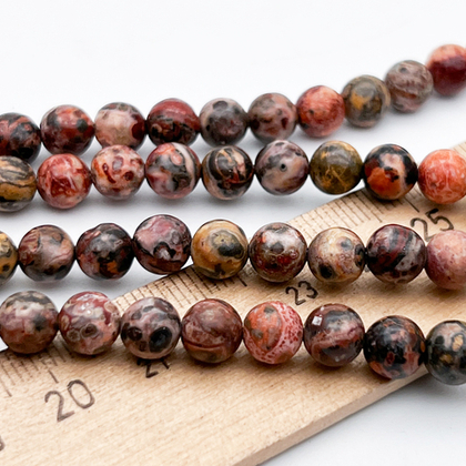 Риолит бусины, диаметр около 6,1-6,2 мм, цена за 30-31 шт (1/2 нити)