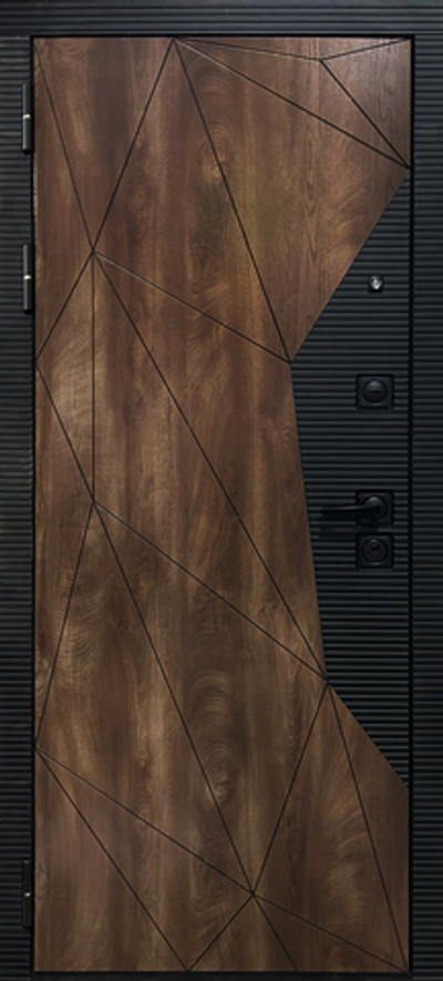 Входная дверь из экошпона Лофт-2 Дуб коньяк с патиной - 1016