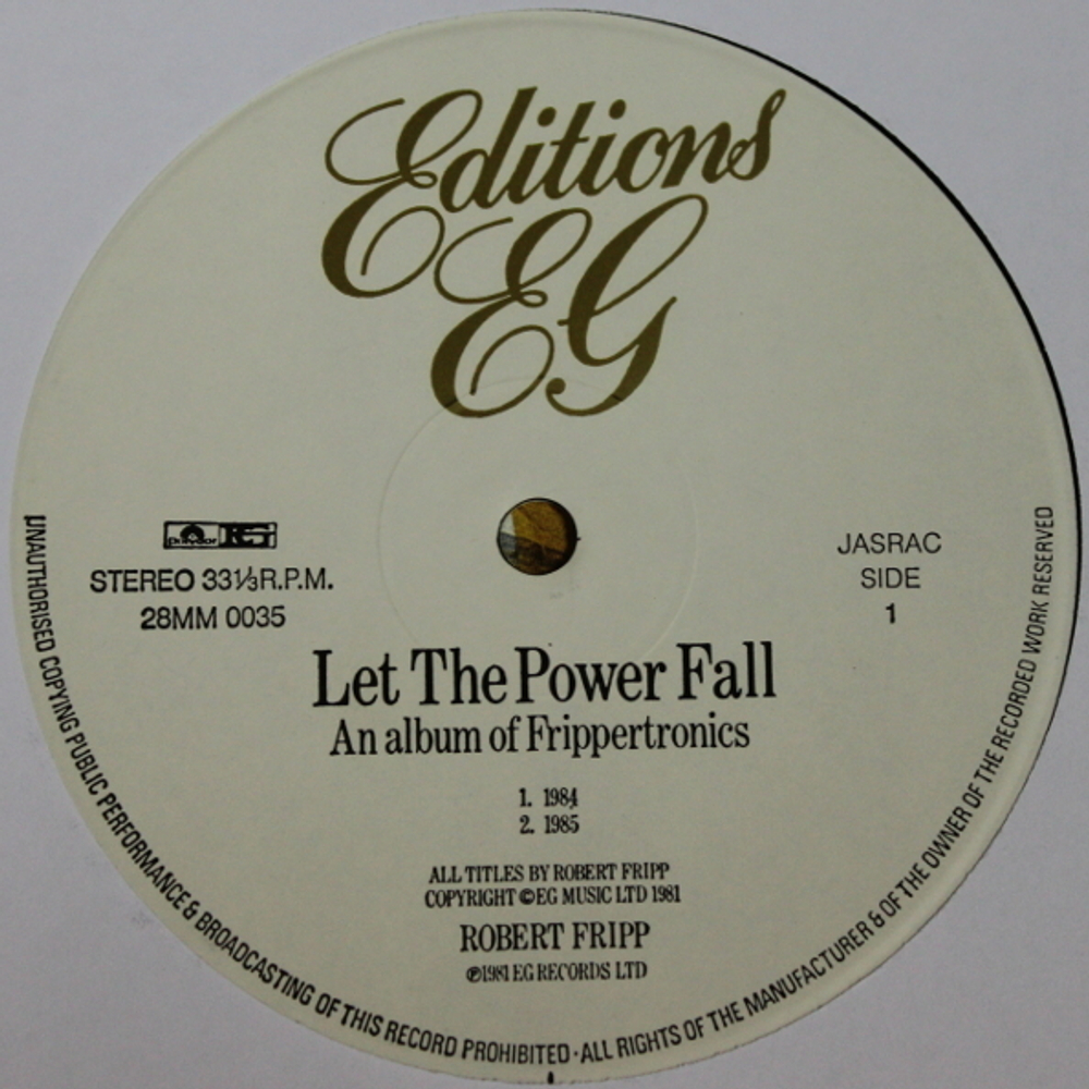 Robert Fripp / Let The Power Fall (LP)