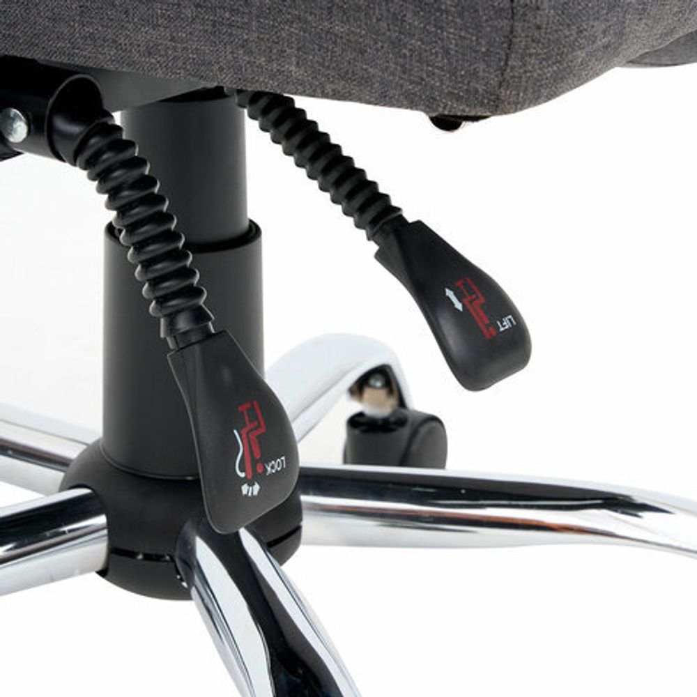 Кресло офисное CROMEX (КРОМЕКС) "Chill MS-005", с функцией вибромассажа, подножка, ткань, серое, 532959