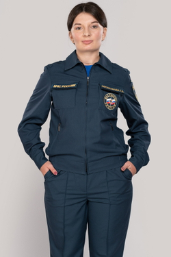 Костюм летний  женский МЧС (Патруль-240, серо-синий)