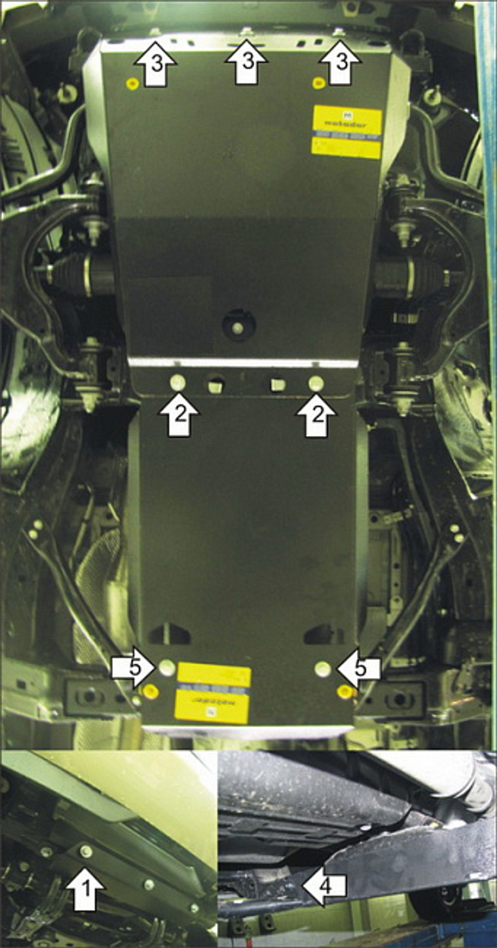 Защита стальная 3мм Д; ПДФ; КПП- Toyota Land Cruiser 150 V=4,0 MOTODOR.12516