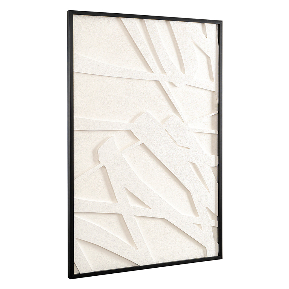 Панно декоративное с эффектом 3d minimalism, с черной рамой, 70х100 см