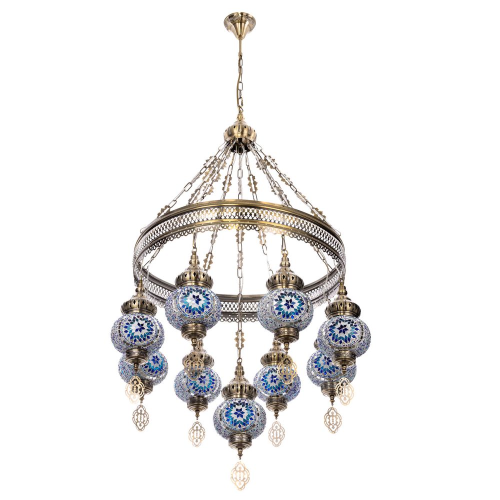 Citilux Каир CL419186 Люстра подвесная Мозаика Синяя