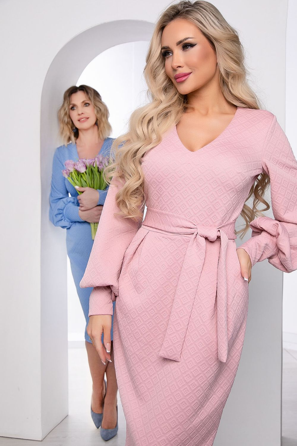 Платье "Безупречный силуэт" (розовое) П8372 LT Collection