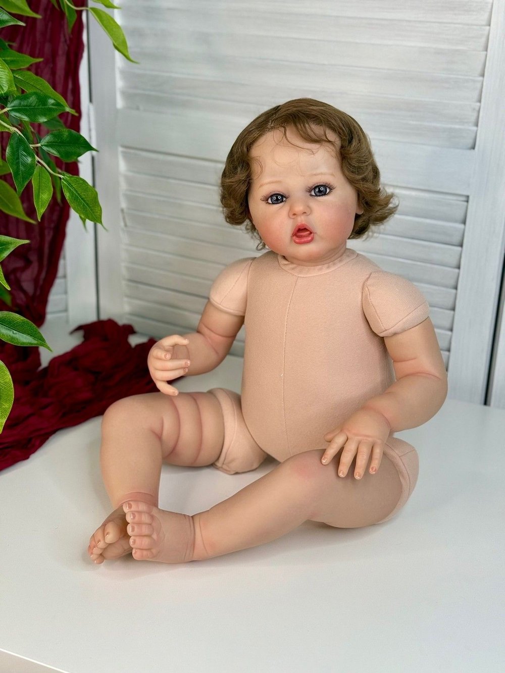 Кукла Реборн мягконабивная 60см в пакете (FA-422)