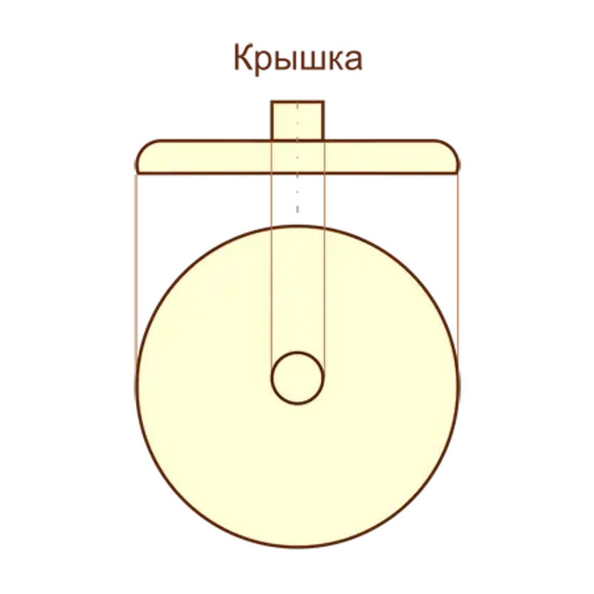 Крышка 350х115х56 шамот.