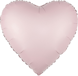 Сердце 30" Пыльная роза, Сатин Fl