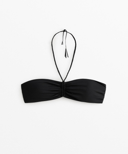 OYSHO Топ бикини-бандо, черный
