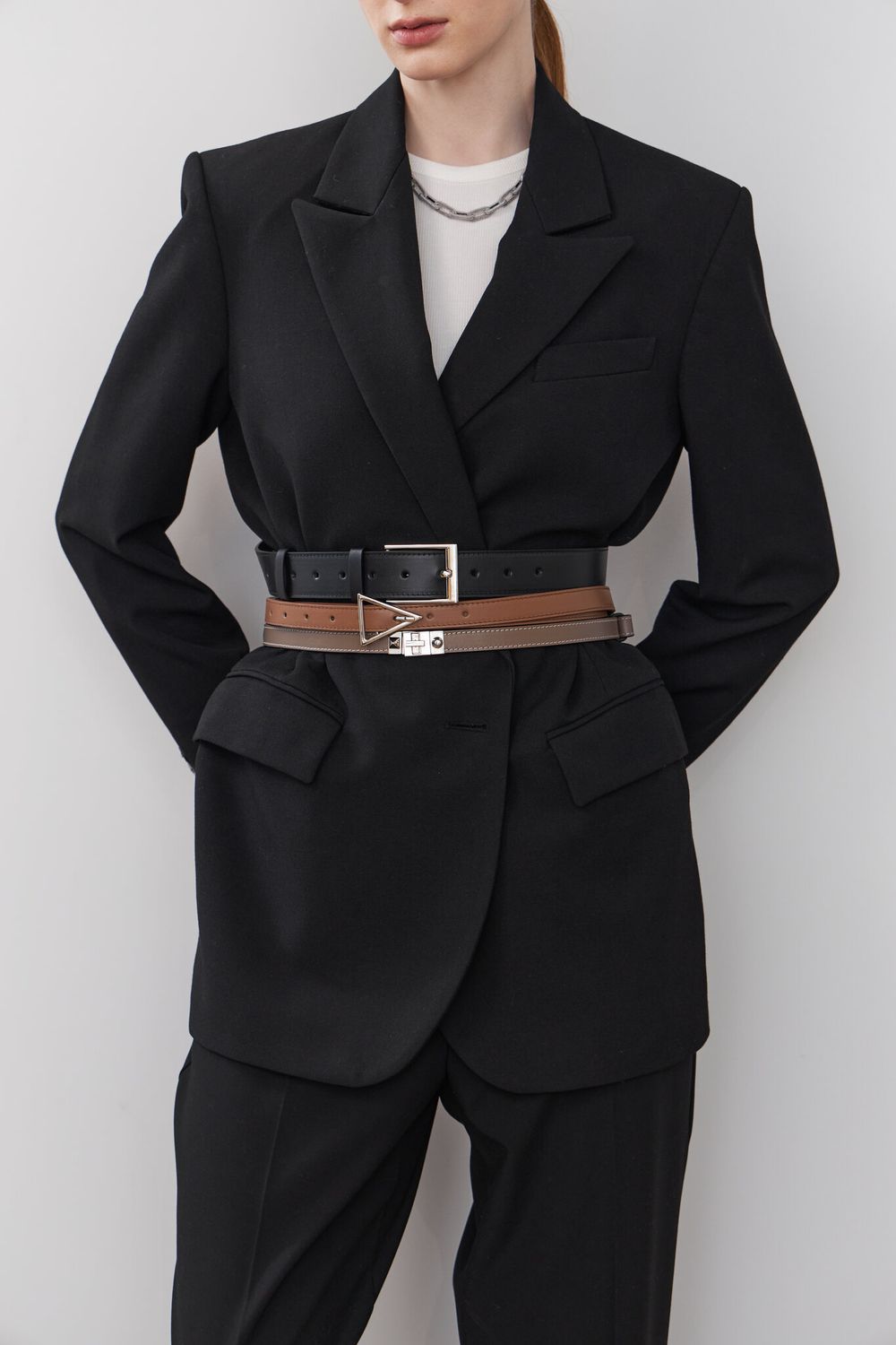 ТОНКИЙ РЕМЕНЬ С ЗАМОЧКОМ TAUPE|NUDE