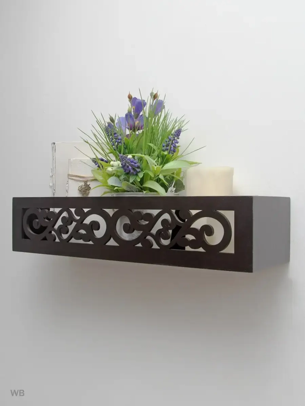 Полка настенная навесная 60 см