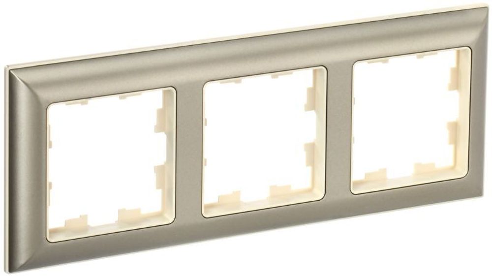 Рамка 3-м BRITE РУ-3-Бр беж./шампань IEK BR-M32-12-3-K10 Рамка 3-м BRITE РУ-3-Бр беж./шампань IEK BR-M32-12-3-K10